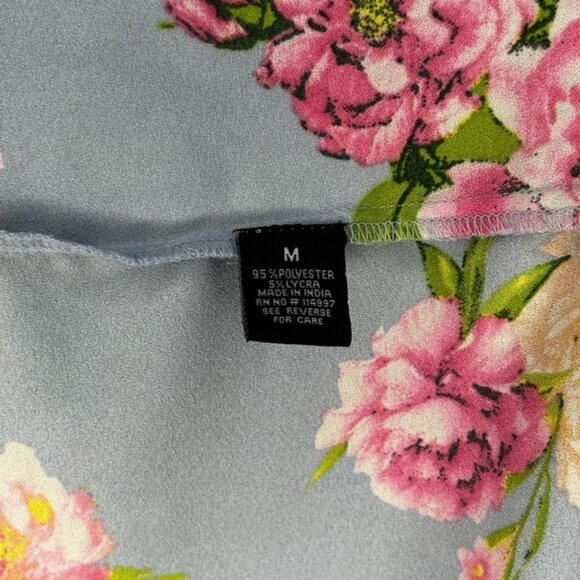 Women’s Tolani Collection Blue White Polyester Lycra Floral Dress Size Medium - Picture 4 of 4